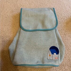 Hermes Blue and Cream Checkered Fabric